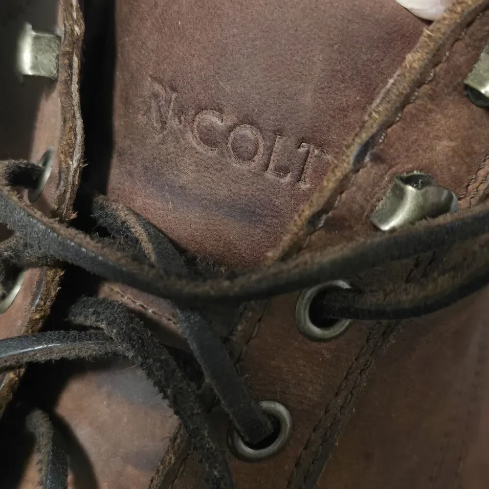 RJ Colt Brown Leather Mens Nomad Chukka‎ Ankle Boots Size 8